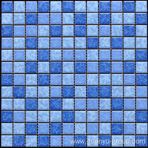 Snowflake Pattern Color Mixed Porcelain Mosaic